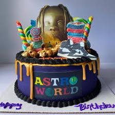 Travis Scott Cake, Travis Scott Birthday, Fourteenth Birthday, 18th Birthday Cake, Pool Birthday Party, 11th Birthday, Cake Designs Birthday, 20th Birthday, 9th Birthday