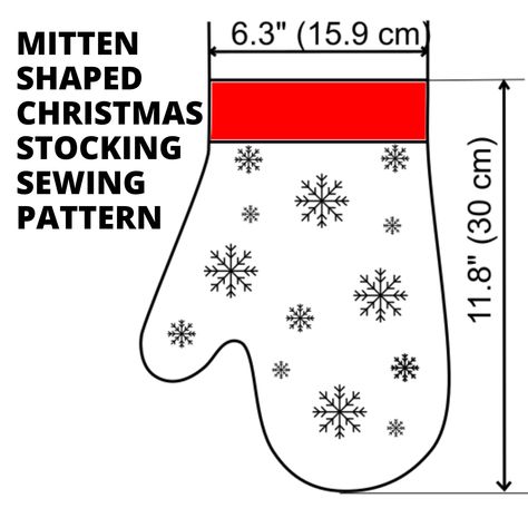 Mitten Stocking Pattern, Christmas Stocking Sewing Pattern, Stocking Sewing Pattern, Christmas Stocking Sewing, Stocking Sewing, Christmas Stockings Sewing, Gnome Ideas, English Christmas, Unique Gift Tags