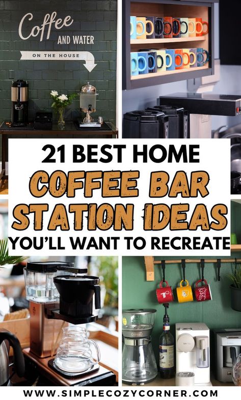 home coffee bar ideas Coffee Bar Design Home, Party Coffee Bar Ideas, Coffee Bar Cabinet Ideas, Counter Coffee Bar Ideas, Coffee Bar Ideas For Party, Bar Ideas For Party, Coffee Bar Ideas For Home, Coffee Bar Ideas Small Spaces, Minimalist Coffee Bar