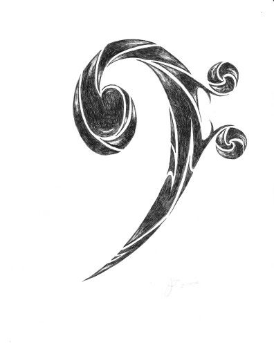 Bass clef tattoo! Celtic Music Tattoo, Bass Clef Tattoo Men, Bass Music Tattoo, Bass Clef Tattoo, Bass Tattoo, Tattoo Guitar, Clef Tattoo, Drums Pictures, Treble Clef Tattoo