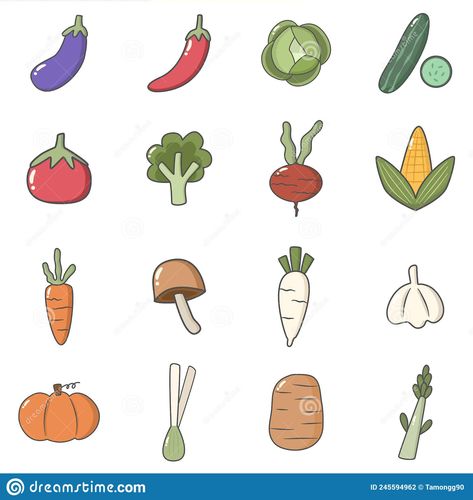 Doodle Vegetables, Vegetable Doodles, Vegetable Drawing, Bird Logo Design, Chart Ideas, Logo Design Collection, Luxury Logo Design, 3d Text Effect, Elegant Business Cards