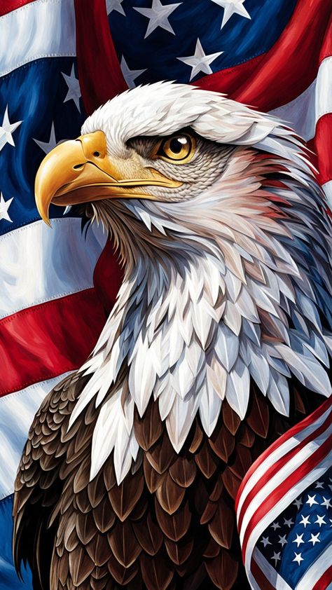 Eagle And Flag Drawing, Bald Eagle Drawing, American Flag Images, America Flag Wallpaper, Paw Wallpaper, Eagle Artwork, Pride Of America, Patriotic Projects, Eagle Drawing