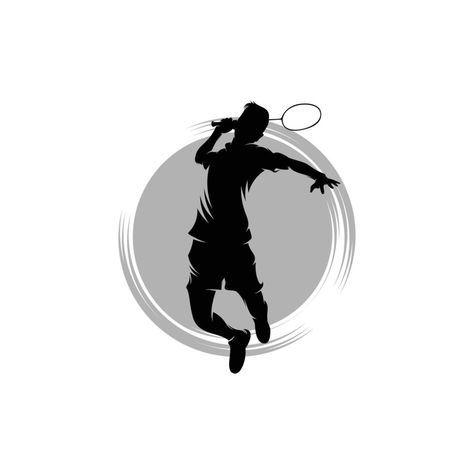 Logo Raket Badminton, Badminton Tattoo Design, Logo Badminton Design, Badminton Logo Design, Badminton Design, Badminton Logo, Badminton Team, Game Tattoo, Badminton Player