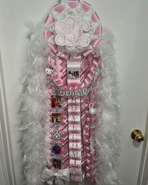 More homecoming mums 🐾 We are fully booked for homecoming mums for this year 🥰💓 #homecomingmums #hoco2024 #homecomingmuminspo #senior2024 Mum Ideas, Fully Booked, Homecoming Mums, Strawberry Shortcake, Homecoming, This Year, Collage, Pink, Pins