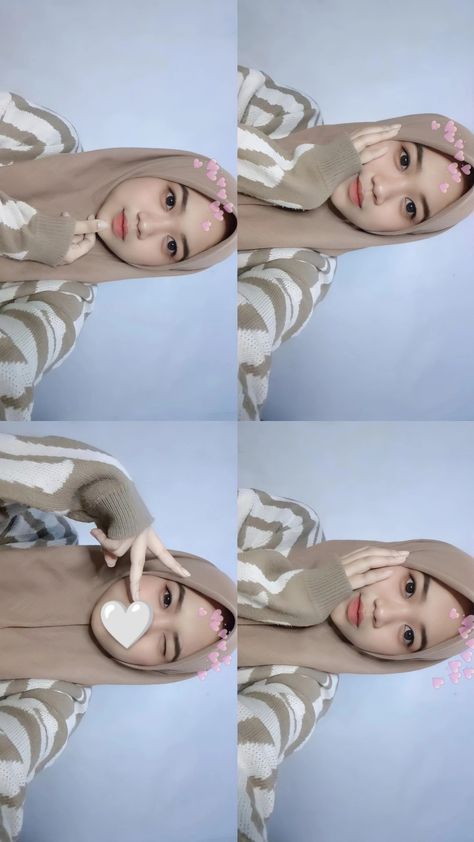 Ide Pose Selfie Hijab, Pose Selfie Hijab, Ide Pose Foto Hijab, Ide Selfi, Foto Kelahiran, Selfie Hijab, Ide Pose, Outfit Korean Style, Dump Ideas