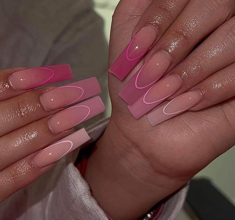 Clear Glitter Nails, Coffin French, Long Acrylic Nail Designs, Sassy Nails, Plaid Nails, Colored Acrylic Nails, Girly Acrylic Nails, Dope Nail Designs, Short Square Acrylic Nails