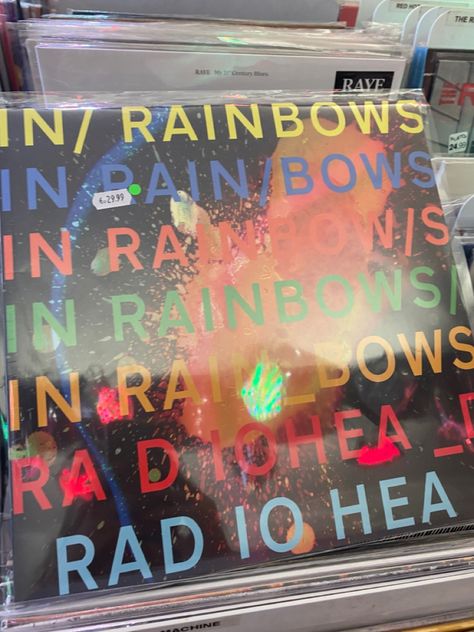 Radiohead Vinyl, In Rainbows Radiohead, Radiohead In Rainbows, Vinyl Wishlist, Radiohead Albums, In Rainbows, Cd Aesthetic, Vinyl Aesthetic, Record Vinyl