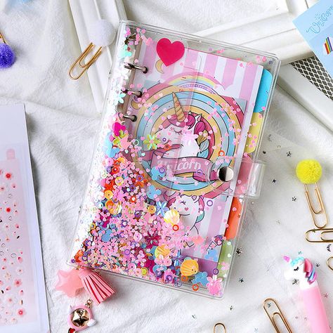 Wholesale Cute Cartoon student gel pen stationery gift supplies 0.5mm black ink 20pcs/pack From m.alibaba.com Unicorn Notebook, Images Hello Kitty, Kids Stationary, Pink Planner, Cute School Stationary, Notebook Set, Diary Covers, Cool School Supplies, Refillable Planner