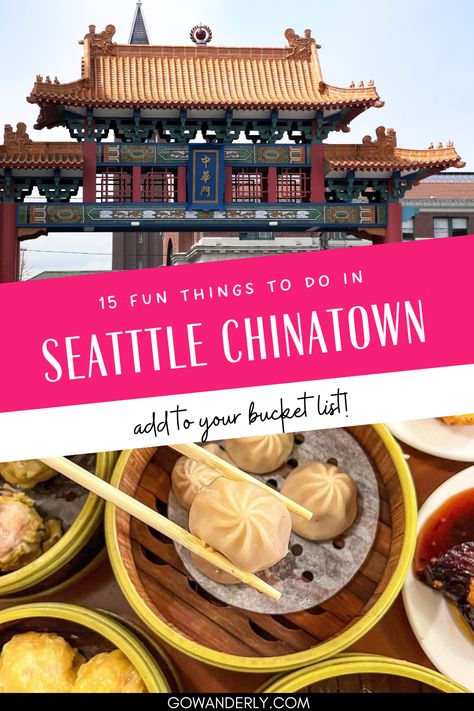 15 exciting activities and places to explore in Seattle's Chinatown district. Chinatown Seattle, Seattle Chinatown, Things To Do In Seattle, Seattle Neighborhoods, Seattle Restaurants, Japanese Grocery, The Emerald City, Seattle Travel, Visit Seattle