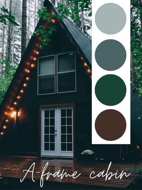 Cabin Color Palette, Color Palette Photography, Frame Cabin, Dip Nails, A Frame Cabin, A Frame House, Color Inspo, Wedding Color, Color Pallets