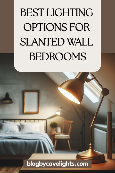 Looking for bedroom décor ideas for a space with slanted ceilings? 🏠 Find out which bedroom lighting fixtures work best in this unique setting. Tap to learn more! 💡 Room With Slanted Walls, Slanted Wall Bedroom, Slanted Ceiling Bedroom, Sloped Ceiling Bedroom, Recessed Lighting Layout, Mirror Placement, Bedroom Things, Slanted Walls, Slanted Ceiling