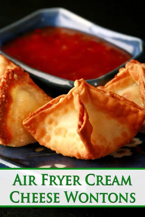 Cream Cheese Rangoon Air Fryer, Air Fryer Cream Cheese Wontons, Airfryer Lunch Recipes, Airfryer Lunch, Air Fryer Cream Cheese, Panini Grill, Air Fryer Recipes Snacks, Cream Cheese Wontons, Cheese Wontons