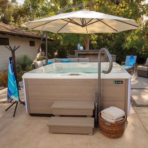 After getting your #hottub, getting IN should not be difficult! Hot tub steps are essential for individuals of all ages to ensure safe entry and exits from your tub. 💦 #safetyfirst Hot Tub Decorating, Hot Tub Lights, Hot Tub Steps, Tub Accessories, Tub Lighting, Backyard Spa, Luxury Hot Tubs, Hot Tub Patio, Portable Hot Tub