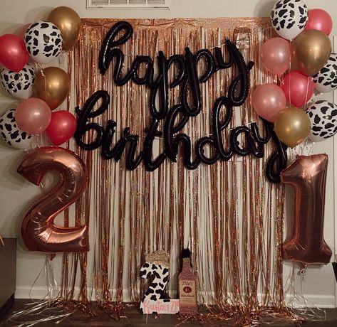 cowbody 21st birthday Cow Print 21st Birthday, Nashville 21st Birthday, 21st Birthday Themes, Girls 21st, Western Birthday Party, 21st Birthday Decorations, Western Birthday, 22nd Birthday, Birthday Party 21