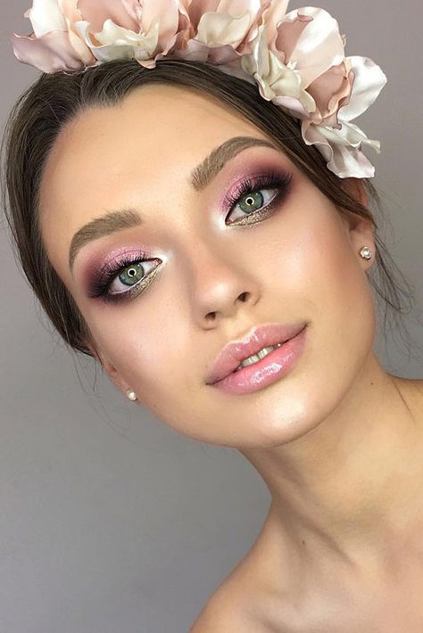 Bridal Makeup Trends For 2020 | Wedding Forward Trucco Glam, Fall Wedding Makeup, Wedding Hairstyles And Makeup, Brunette Makeup, Wedding Makeup Tips, Best Bridal Makeup, Bridal Makeup Natural, Bridal Makeup Wedding, Smink Inspiration