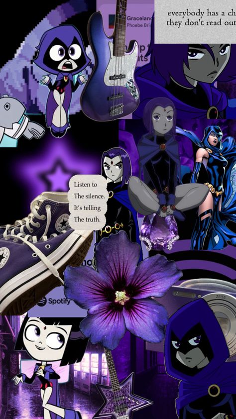 #teentitans #titans #teentitansgo #raven #purple #aesthetic #collage #aestheticcollage #aestheticwallpaper #wallpaper #iphonewallpaper Raven Aesthetic, Raven Titans, Pretty Wallpaper Ipad, Free T Shirt Design, Wallpaper Iphonewallpaper, Teen Titans Go, Free Tshirt, Aesthetic Collage, Purple Aesthetic