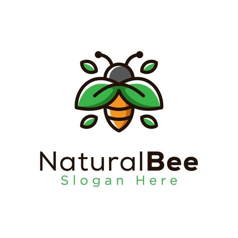 Leaf Logo Design, Honey Label Design, Logo Bee, Bee Logo, Honey Label, Busy Bees, Tree Logos, Leaf Logo, Natural Logo