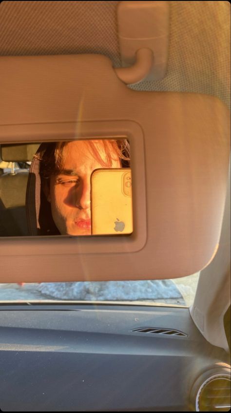 Car Mirror Selfie, Car Selfie, Car Mirror, Book Aesthetic, Golden Hour, Mirror Selfie, Mirror, Quick Saves