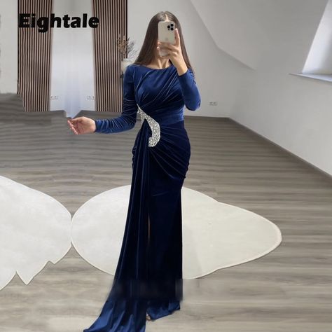 Blue Velvet Evening Dress, Purple Mermaid Dress, Dress Plus Size Formal, Black Dress Plus Size, Reception Dress Short, Fall Wedding Reception, Red Green Dress, Evening Dress Beaded, Autumn Wedding Reception