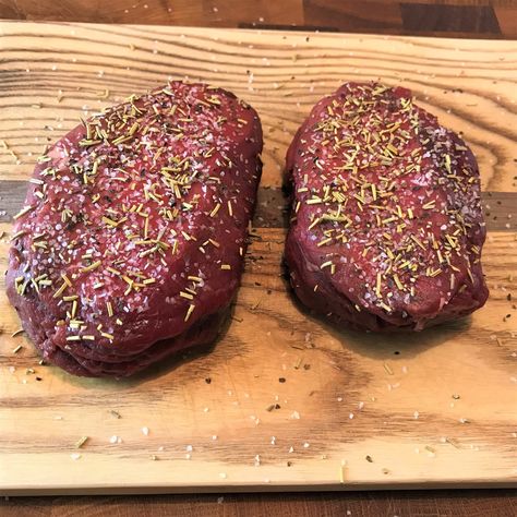 Moose Meat Marinade, How To Cook Moose Steak, Moose Steak Marinade, Moose Tenderloin Recipe, Moose Backstrap Recipes, Moose Marinade, Moose Recipes Meat, Moose Steak Recipes, Moose Steak