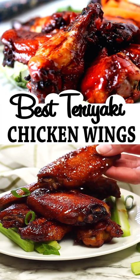 Best Teriyaki Chicken, Chicken Wing Sauce Recipes, Wings Recipe Baked, Teriyaki Chicken Wings, Wing Sauce Recipes, Chicken Wing Recipes Baked, Chicken Wing Sauces, Chicken Wings Recipe, Ayam Bakar