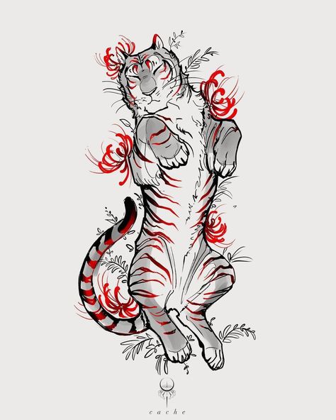 Backpiece Tattoo, Tiger Tattoo Design, Tattoos For Black Skin, Tattoo Style Drawings, Tattoo Portfolio, Tattoo Design Book, Classy Tattoos, Tattoo Art Drawings, Spine Tattoos