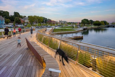 Gallery of Providence Pedestrian Bridge / INFORM Studio + Buro Happold - 4 Riverside Park, Pedestrian Bridge, Bridge Design, Parking Design, Urban Planning, Walkway, Urban Design, Public Space, Malaga