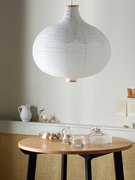 Japanese Paper Lanterns, Japandi Interior Design, Ikea Ireland, Japandi Interior, Japandi Style, Statement Lighting, Scandi Style, Inspired Living, Kitchen Makeover