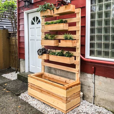 Vertical Planter Wall Printable Woodworking Plans | Etsy Vertical Garden Wall Planter, Vertical Garden Planters, Planter Wall, Vertical Garden Wall, Wooden Planter, Vertical Garden Diy, Vertical Planter, Walled Garden, Large Planters