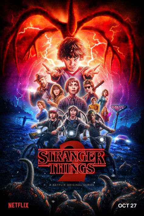 Poster Stranger Things, Stranger Things Season 2, Netflix Stranger Things, Movie Artwork, Stranger Things Poster, Stranger Things 2, Horror Posters, Barn Wood Frames, Winona Ryder