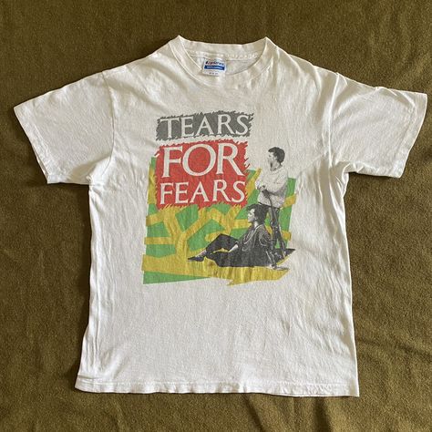 Vintage VINTAGE 80S TEARS FOR FEARS TOUR 1985 T-SHIRT | Grailed Tears For Fears 80s, 80s Band Shirts, Oc Clothes, Tears For Fears, Band Shirt, Men's Tops, Band Shirts, Jacket Vintage, Vintage Tees