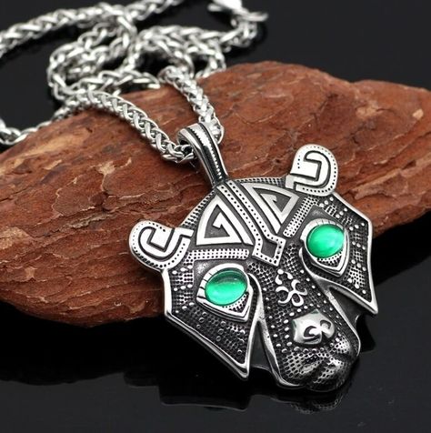 Norse Viking Bear Amulet - Save The Bears Project Viking Bear, Bear Head, Norse Vikings, Bear Necklace, Black Rope, Bear Pendant, Mens Jewelry Necklace, Zodiac Necklaces, Black Chain