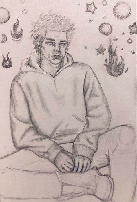 Cute guy in a hoodie for the autumn weather. Art inspiration. Pencil drawing with shading. Fire emoji and heart drawing. Guy Wearing Hoodie Drawing, Art Inspiration Pencil, Drawing With Shading, Fire Emoji, Art Person, Weather Art, Back Drawing, Cute Guy, Imaginary Friends