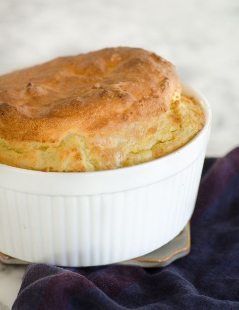 How To Make a Cheese Soufflé — Cooking Lessons from The Kitchn Souffle Recipes Easy, Cheese Souffle Recipes, Cheese Soufflé, Carrot Souffle, Cheese Souffle, Ramekin Dishes, Souffle Recipes, Baking School, Cooking Lessons