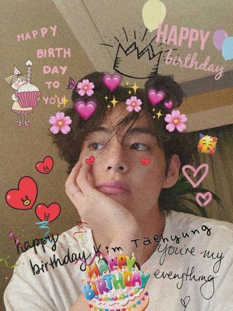 Kim Taehyung Aesthetic Birthday, Taehyung Birthday Wallpaper, Birth Day Wallpaper, Taehyung Birthday Picture Aesthetic, V Birthday Photo, V Birthday Wishes, Taehyung Birthday Aesthetic, Thv Birthday, V Birthday Pic