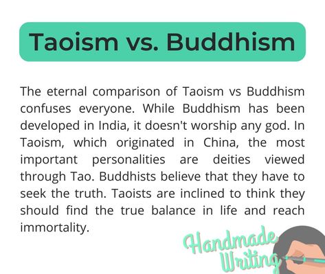 taoism vs buddhism Eastern Religions, Similarities And Differences, Essay Writing Tips, Life Balance, Essay Writing, Writing Tips, Buddhism, Worship, Key