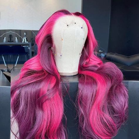 Pink Wig, Pretty Hair Color, Front Hair Styles, Colored Wigs, Human Virgin Hair, Front Lace Wigs Human Hair, Human Hair Lace Wigs, Hair Inspiration Color, Long Wigs