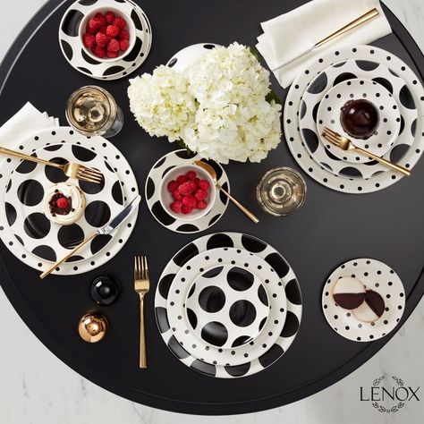 Black and White Polka Dot Dinnerware Ladies Tea Party, Plate And Bowl Set, Tidbit Plates, Shaker Table, Ladies Tea, Heart Vase, Dry Wine, My Dream Kitchen, China Set