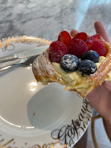 #danish #cafe #pastries #berries #coquette #aesthetic #yum #frenchcafe #luxury Berry Danish, Cafe Pastries, Pastry Aesthetic, Danish Pastry, French Cafe, Pastry, Berry, Cafe, Baking