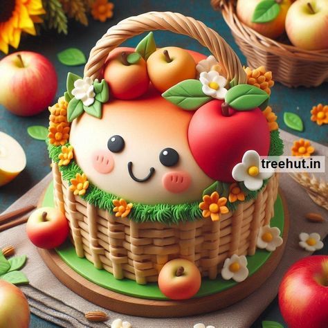 An Apple Harvest Basket Cake is a perfect way to celebrate the autumn season, combining the beauty of fall apples with a cozy, rustic design. Here are some creative ideas and techniques to inspire your own apple-themed cake: Basket Cake Ideas, Harvest Cake, Fondant Leaves, Craft Clipart, Basket Cake, Valentines Day Bulletin Board, Apple Spice Cake, Fall Cake, Christmas Bulletin Board