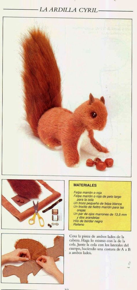 Sewing Stuffed Animals, Sewing Toys, Soft Dolls, Diy Stuffed Animals, Squirrels, Diy Doll, Animal Pattern, Diy Toys, Stuffed Animal Patterns