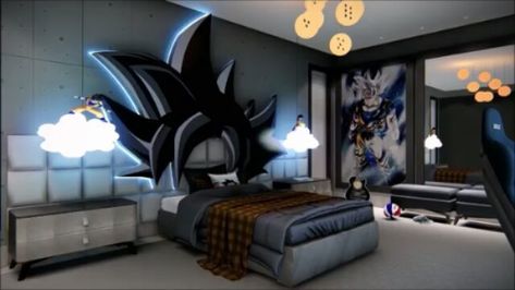 Bardock💗Goku💗Black💗Vegito on Instagram: “This would be the Dream Room of every DB Fan😭🔥 . . . . Tag your Friends Credit : (@studiogndesign) . Follow : @saiyan_girl_…” Dragon Ball Z Bedroom, Dragon Ball Z Room, Dragon Ball Decor, Room Fans, Affordable Bedroom Decor, Anime Bedroom Ideas, Geek Room, Affordable Bedroom, Room Ideas Aesthetic