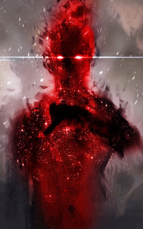 Being of pure energy... the universe contained within... Digital Painting, A Man, Paint, Red