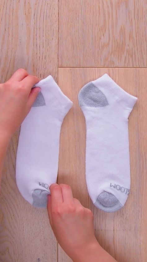 How To Shirt Fold, Socks Folding Hacks, How To Organize Drawers Clothes, How To Fold Knee High Socks, Best Way To Fold Socks, How To Fold Short Socks, How To Organize Socks Drawer, Folding Ankle Socks, How To Fold Socks In Drawer