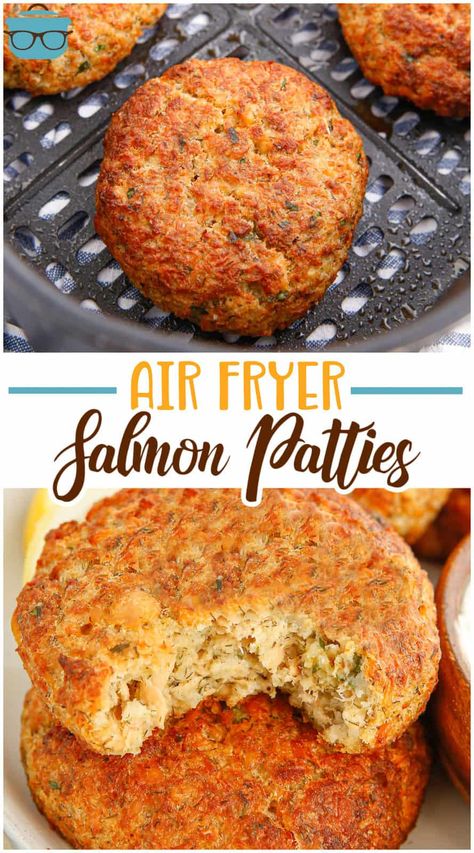 Air Fryer Salmon Patties, Air Fryer Recipes Salmon, Air Fryer Fish Recipes, New Air Fryer Recipes, Air Fryer Recipes Snacks, Air Fryer Salmon, Air Fryer Fish, Air Fried Food, Air Fryer Oven Recipes