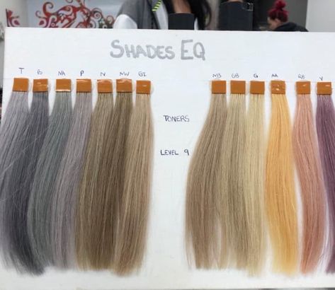 Shades Eq Swatches, Hair Color Swatches, Hair Science, Redken Hair Color, Map Compass, Redken Hair Products, Hair Toner, Redken Shades, Creative Hair Color