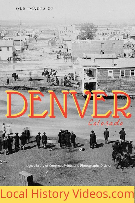 Old photos, film, pictures, maps and local history of Denver Colorado #history #UShistory Downtown Denver, Denver Colorado, History Photos, Old Images, Library Of Congress, Us History, Back In Time, Local History, Denver