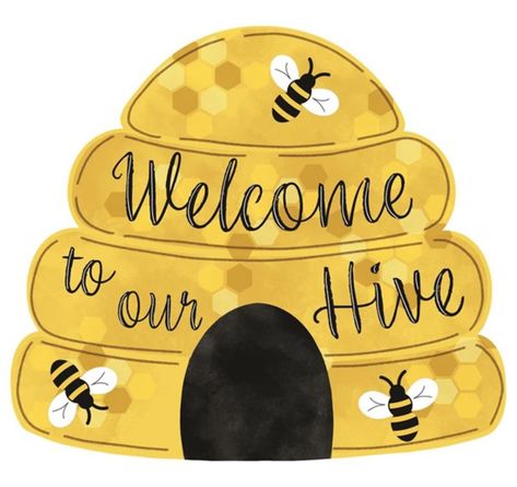 PRICES MAY VARY. Unique Design: Our honey bee hive design is unique and beautiful. The "Welcome To Our Hive" script is printed on a metal background, which is suitable for spring, summer. This welcome bumble bee sign will bring more fun to your house and show the best welcome to your friends Durable Construction: Crafted from high-quality waterproof metal, this sign is built to last, ensuring it can be a part of your summer celebrations for years to come. Ready to Hang: Comes equipped with a han Welcome To Our Hive, Wreath Display, Bee Themed Classroom, Bee Classroom, Sweeter Than Honey, Bee Drawing, Bee Sign, Bee Wreath, Bee Inspired