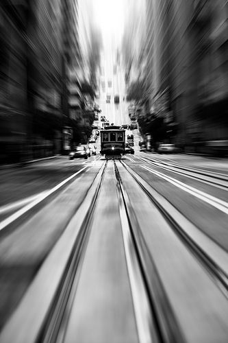 Figure Ground, Blur Photography, Photo Star, Black And White City, Cable Car, Foto Art, City Photography, Black White Photos, Bw Photo