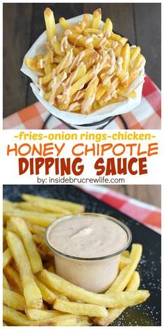 Homemade Dipping Sauces, Greek Yogurt Dipping Sauce For Fries, French Fry Dipping Sauce Recipes, Chipotle Honey Sauce, Potatoe Fries, Honey Chipotle Sauce, Chipotle Dip, Yogurt Dipping Sauce, Chicken Honey